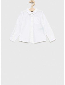 Otroška bombažna srajca Guess bela barva