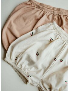 Bombažne kratke hlače za dojenčke Konges Sløjd roza barva