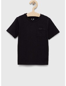 Otroška bombažna kratka majica GAP x BKC črna barva
