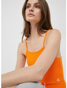 Top Calvin Klein Jeans ženski, oranžna barva
