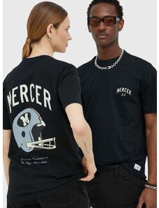 Bombažna kratka majica Mercer Amsterdam črna barva