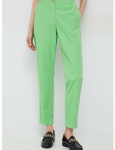 Bombažne hlače Tommy Hilfiger zelena barva