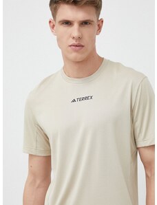 Športna kratka majica adidas TERREX Multi HM4045 bež barva