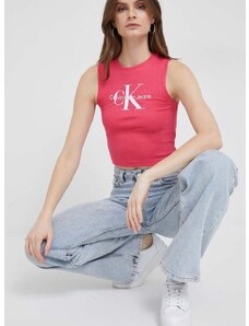 Top Calvin Klein Jeans ženski, roza barva