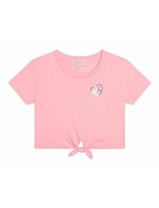 Otroška kratka majica Michael Kors roza barva