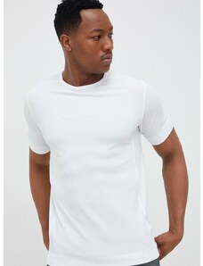 Kratka majica za vadbo Calvin Klein Performance Essentials bela barva