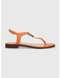 Usnjeni sandali Guess MIRY ženski, oranžna barva, FL6MRY LEA21