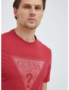 Kratka majica Guess moški, rdeča barva