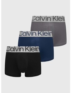 Boksarice Calvin Klein Underwear 3-pack moški, mornarsko modra barva