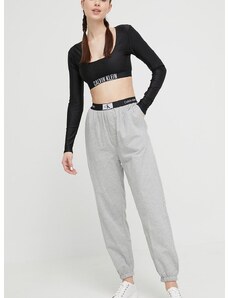 Bombažne hlače Calvin Klein Underwear siva barva
