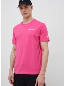 Bombažna kratka majica Champion roza barva