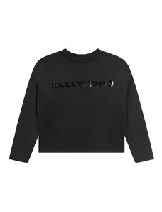 Otroški pulover Karl Lagerfeld črna barva