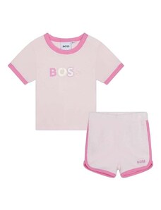 Komplet za dojenčka BOSS roza barva