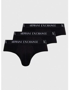 Moške spodnjice Armani Exchange 3-pack moški, črna barva
