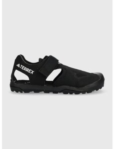 Otroški sandali adidas TERREX TERREX CAPTAIN TOEY črna barva