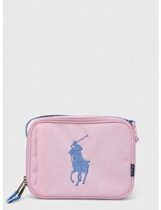 Otroška torba za kosilo Polo Ralph Lauren roza barva
