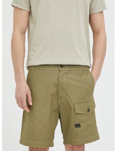 Bombažne kratke hlače G-Star Raw zelena barva