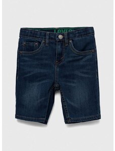 Otroške kratke hlače iz jeansa Levi's mornarsko modra barva