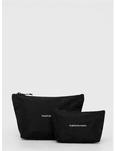 Kozmetična torbica Peak Performance 2-pack črna barva