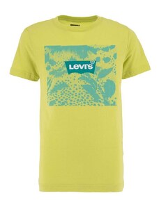 Otroška bombažna kratka majica Levi's zelena barva
