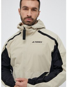 Outdoor jakna adidas TERREX Utilitas bež barva