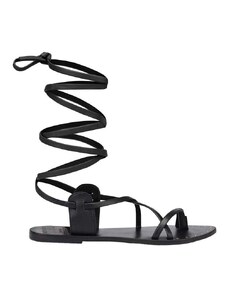 Usnjeni sandali Manebi Tie-Up Leather Sandals ženski, črna barva, L 7.0 Y0
