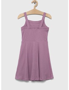 Otroška bombažna obleka GAP vijolična barva