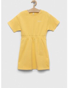 Otroška bombažna obleka Pepe Jeans PJL GJ Non-denim rumena barva