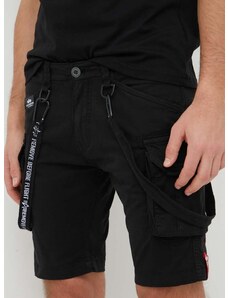 Kratke hlače Alpha Industries moški, črna barva