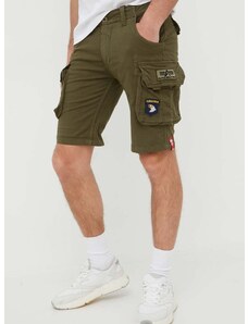 Kratke hlače Alpha Industries moški, zelena barva