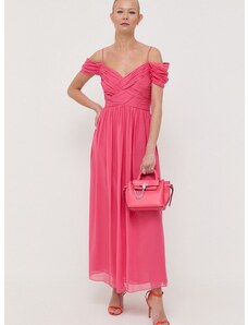 Svilena obleka Luisa Spagnoli roza barva