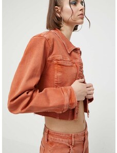 Jeans jakna Guess Originals ženska, oranžna barva