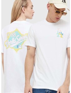 Kratka majica 47 brand MLB Los Angeles Dodgers bela barva