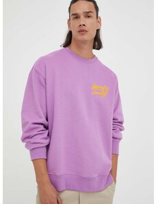 Bombažen pulover Levi's moška, vijolična barva