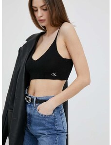 Top Calvin Klein Jeans ženski, črna barva