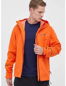 Vodoodporna jakna adidas TERREX Multi Rain.RDY moška, oranžna barva