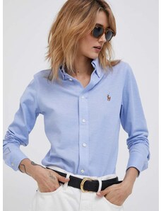 Bombažna srajca Polo Ralph Lauren ženska,