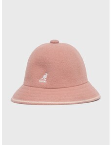 Volnen klobuk Kangol roza barva