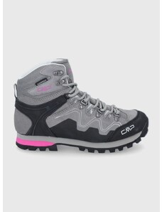 Čevlji iz semiša CMP Athunis Mid Wmn Trekking Shoe Wp ženski, siva barva