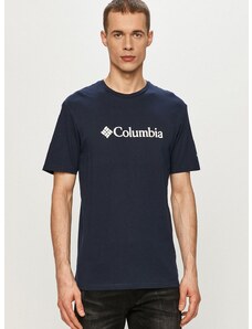 Kratka majica Columbia moški, mornarsko modra barva