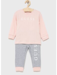 Otroška pižama Guess roza barva