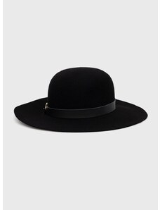 Volnen klobuk Patrizia Pepe črna barva