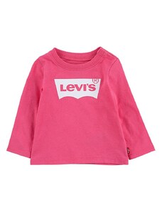 Otroški longsleeve Levi's roza barva