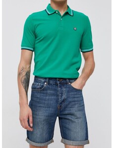 Kratke hlače iz jeansa United Colors of Benetton moško, modra barva