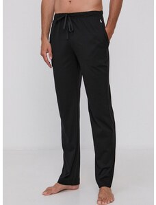 Pižama hlače Polo Ralph Lauren moško, črna barva