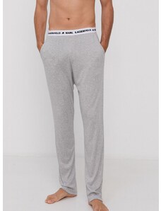Spodnji del pižame Karl Lagerfeld moški, siva barva