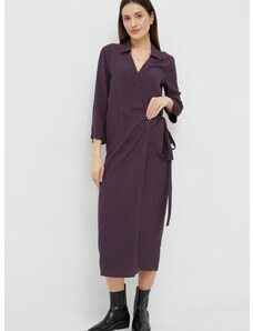 Obleka Sisley vijolična barva,