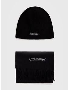 Komplet s primesjo volne Calvin Klein črna barva