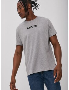T-shirt Levi's moški, siva barva