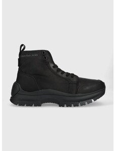 Čevlji Calvin Klein Jeans Hiking Laceup Boot moški, črna barva
